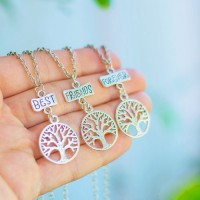 Кулон для троих друзей "Best Friends Forever. Деревце". Цена за набор